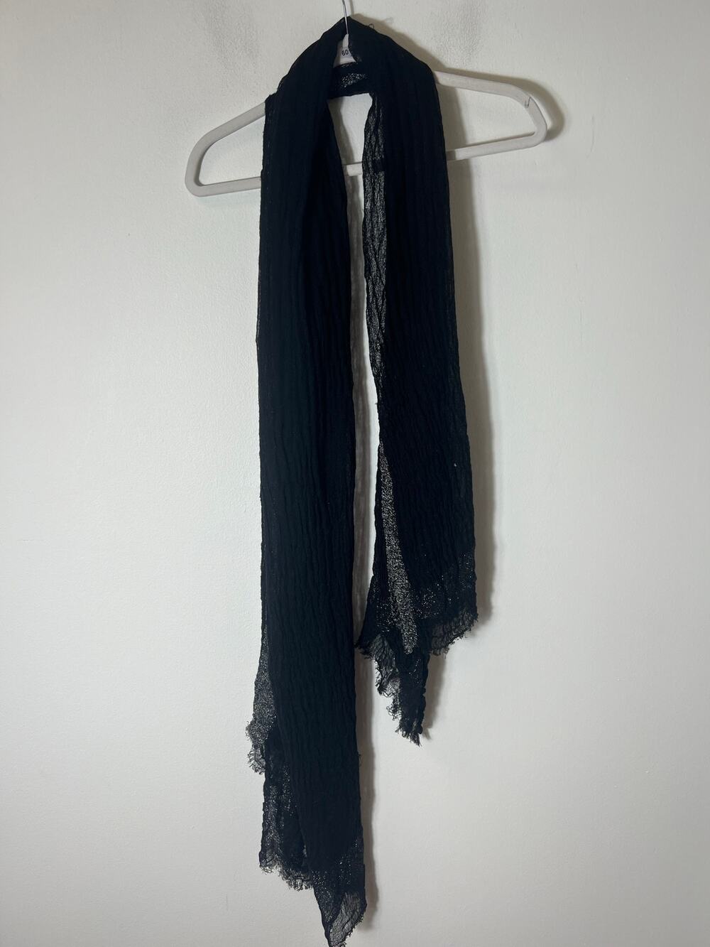 Black and Silver Metallic Scarf
